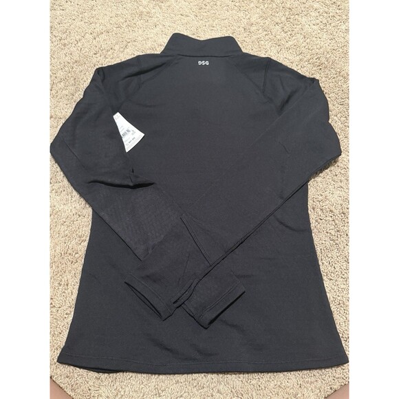 DSG Women's Pure Black Run Grid 1/4 Zip Pullover Top Regular Size XS Nwt - Picture 4 of 5